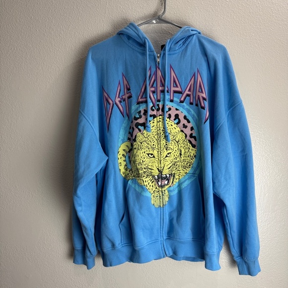 Def Leppard Leopard Vintage Jacket Divided Hm Size XL - Picture 1 of 7